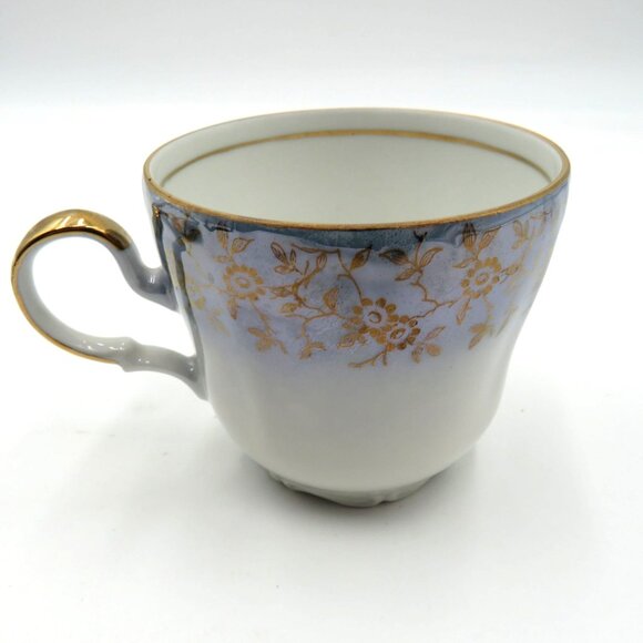 Vintage Vienna State Opera Cup Saucer Set Gold Trim Floral Design Plastic Stand - Picture 13 of 16